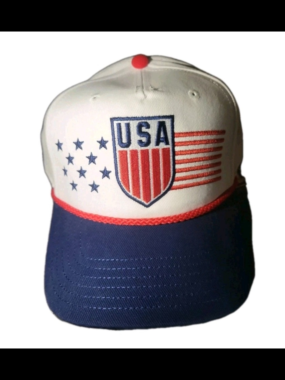 Mad Engine USA Soccer Fan Cap With Rope 2026 FIFA World Cup Snapback